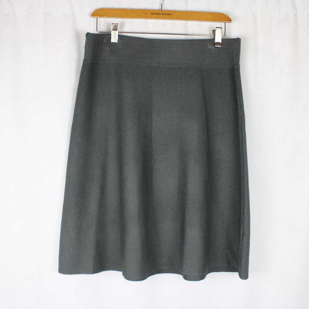 Adrianna Papell A-Line Gray Skirt